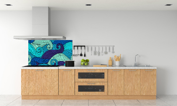 Panel antisalpicaduras Ondas abstractas