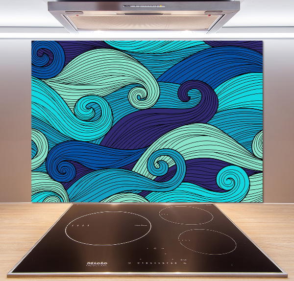 Panel antisalpicaduras Ondas abstractas