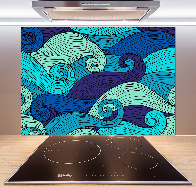 Panel do kuchni Abstrakcyjne fale