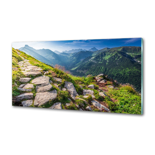 Salpicadero para cocina Amanecer en los montes Tatra