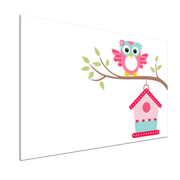 Salpicadero de cocina Búho en una rama