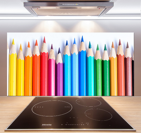 Panel de pared de cocina Lápices de colores