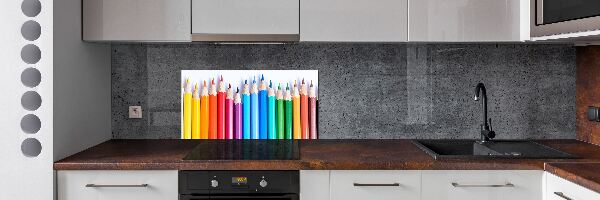 Panel de pared de cocina Lápices de colores
