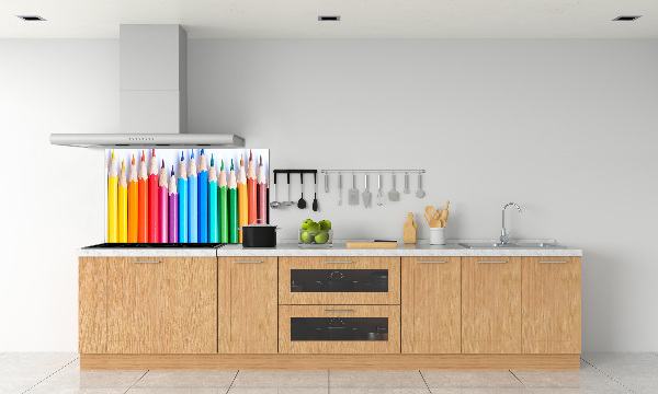Panel de pared de cocina Lápices de colores