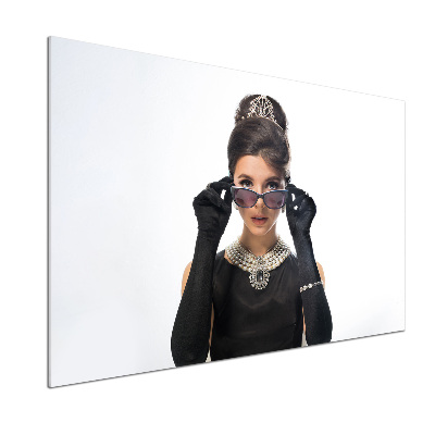Panel antisalpicaduras Mujer con gafas