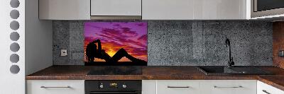 Panel do kuchni Sylwetka kobiety