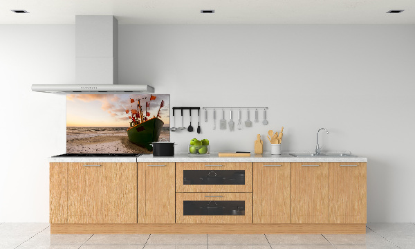 Salpicadero de cocina Playa de barcos de pesca