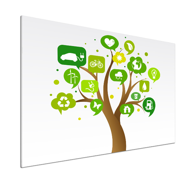 Panel antisalpicaduras Árbol ecológico
