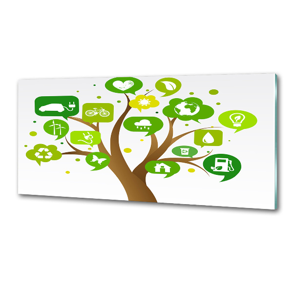 Panel antisalpicaduras Árbol ecológico