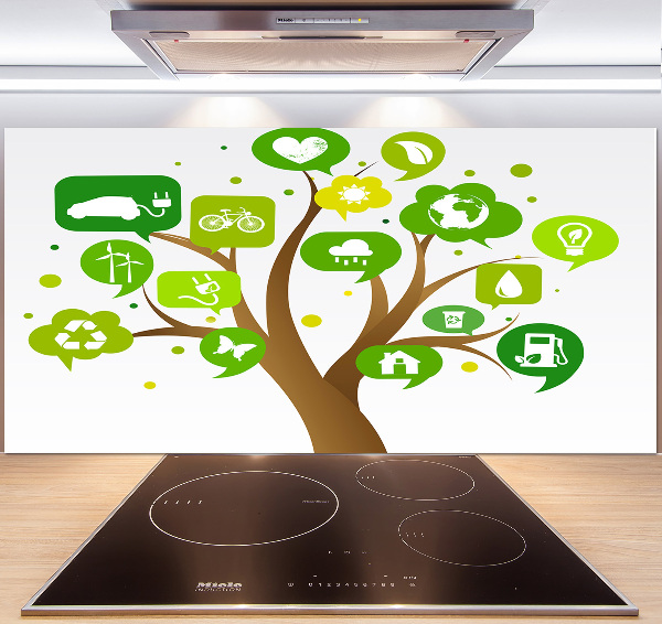Panel antisalpicaduras Árbol ecológico