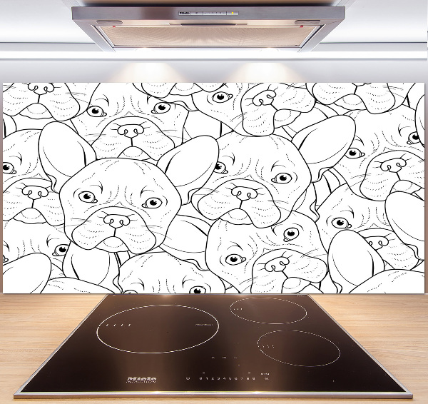 Panel para cocina bulldogs franceses