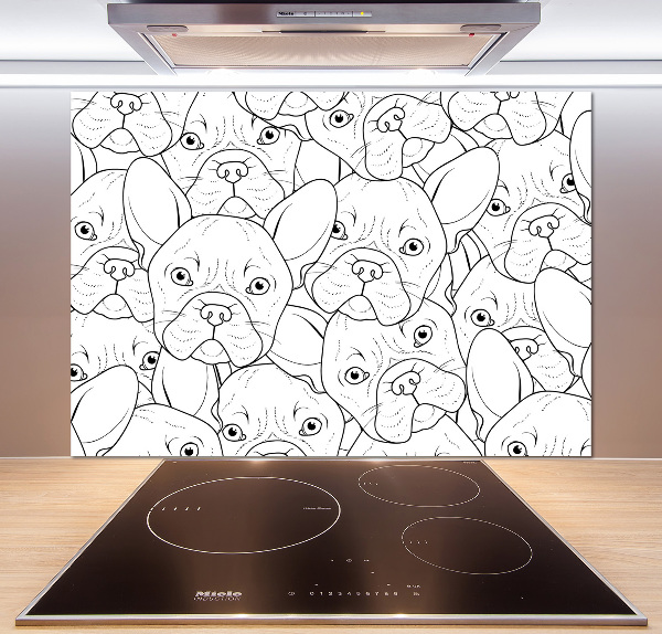 Panel para cocina bulldogs franceses