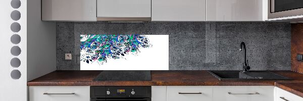 Panel para cocina plumas de pavo real