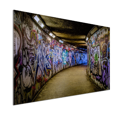 Panel de pared de cocina Grafiti en el metro