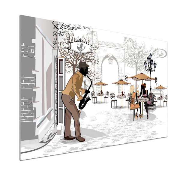 Panel para cocina músico callejero