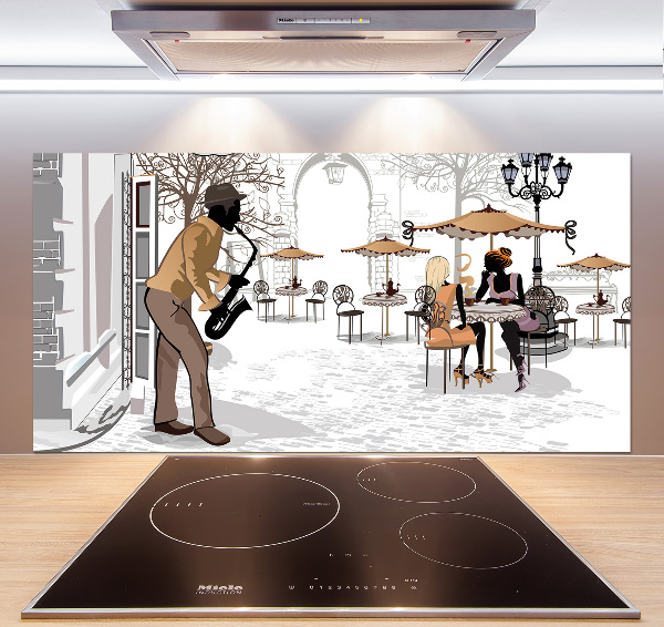 Panel para cocina músico callejero