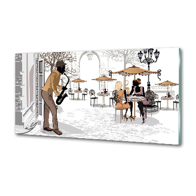 Panel para cocina músico callejero