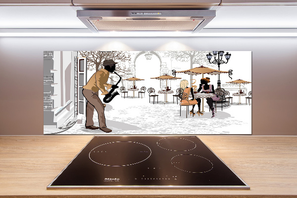 Panel para cocina músico callejero