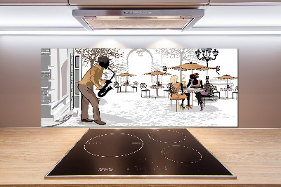 Panel para cocina músico callejero