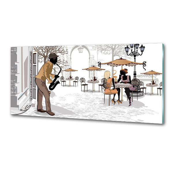 Panel para cocina músico callejero