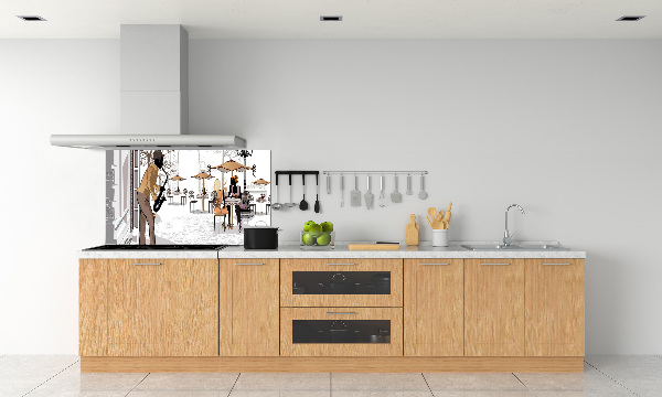 Panel para cocina músico callejero