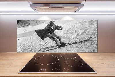 Panel między meble w kuchni Narciarz