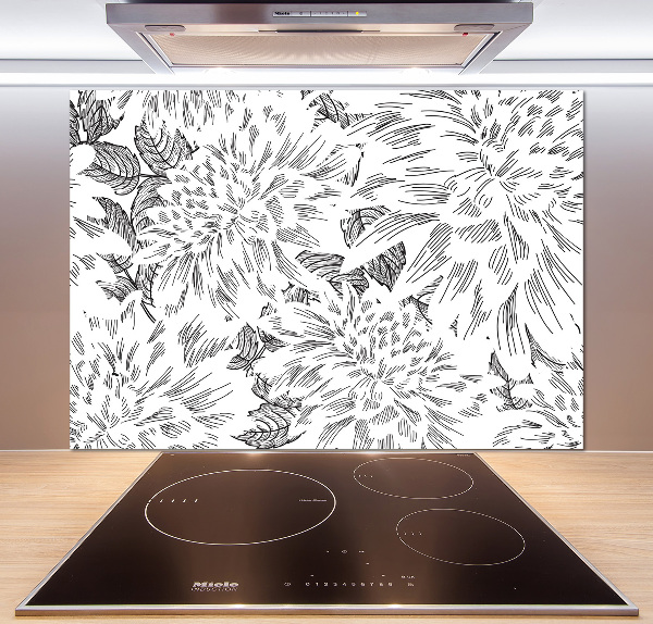 Panel de pared de cocina Patrón floral