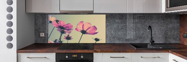 Panel para cocina flores rosas