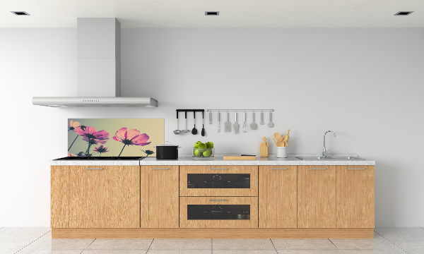 Panel para cocina flores rosas