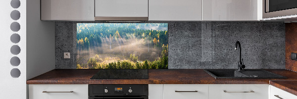 Panel para cocina Niebla en el bosque