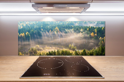 Panel para cocina Niebla en el bosque