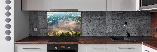 Panel para cocina Niebla en el bosque