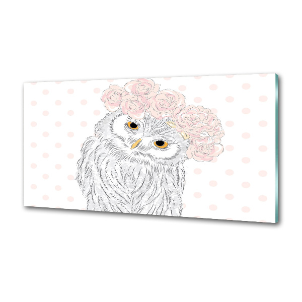 Salpicadero de cocina Búho en una corona