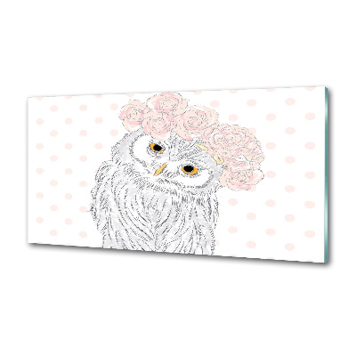 Panel do kuchni Sowa w wianku