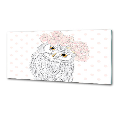 Salpicadero de cocina Búho en una corona