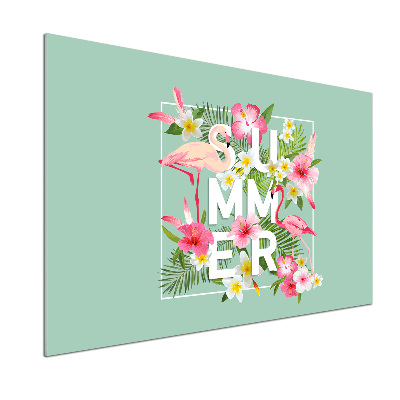 Salpicadero para cocina Vacaciones y flamencos