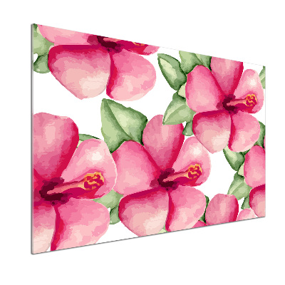 Salpicadero de cocina flores tropicales