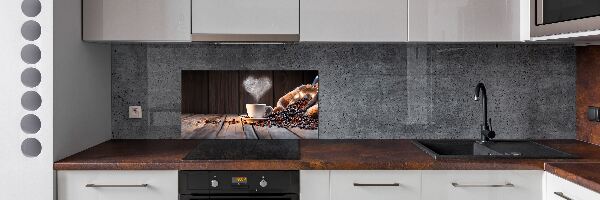 Salpicadero de cocina Una taza de café