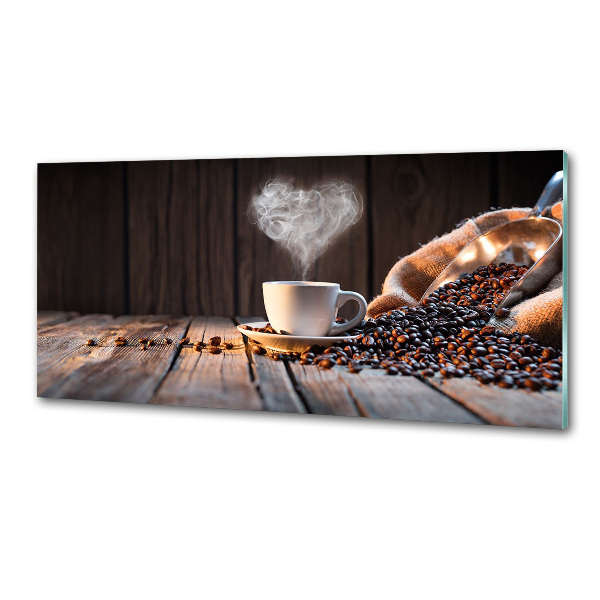 Salpicadero de cocina Una taza de café