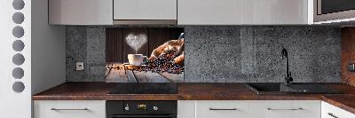 Salpicadero de cocina Una taza de café