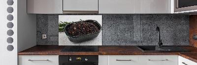 Panel antisalpicaduras Arroz salvaje en un tazón