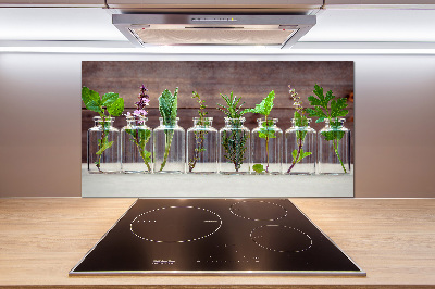 Panel para cocina Plantas en frascos