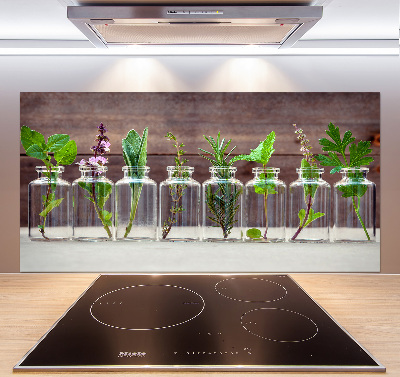 Panel para cocina Plantas en frascos