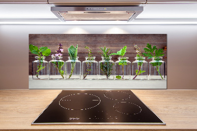 Panel para cocina Plantas en frascos
