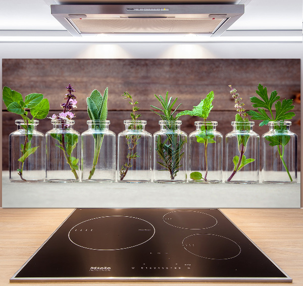 Panel para cocina Plantas en frascos