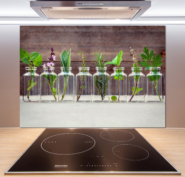 Panel para cocina Plantas en frascos