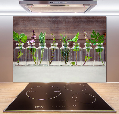Panel para cocina Plantas en frascos