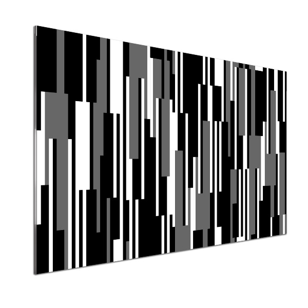 Salpicadero de cocina Líneas blancas y negras