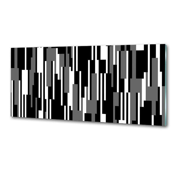 Salpicadero de cocina Líneas blancas y negras