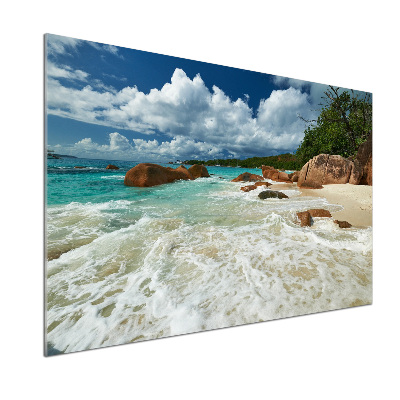 Panel antisalpicaduras Playa de Seychelles